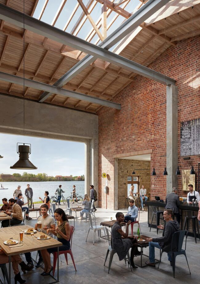 ATTRACTIVE GASTRONOMY AREAS Cafés, beer gardens, and restaurants offering healthy and high-quality food can find their place in HAVEL LABS and sustainably benefit from the location and the people on site.